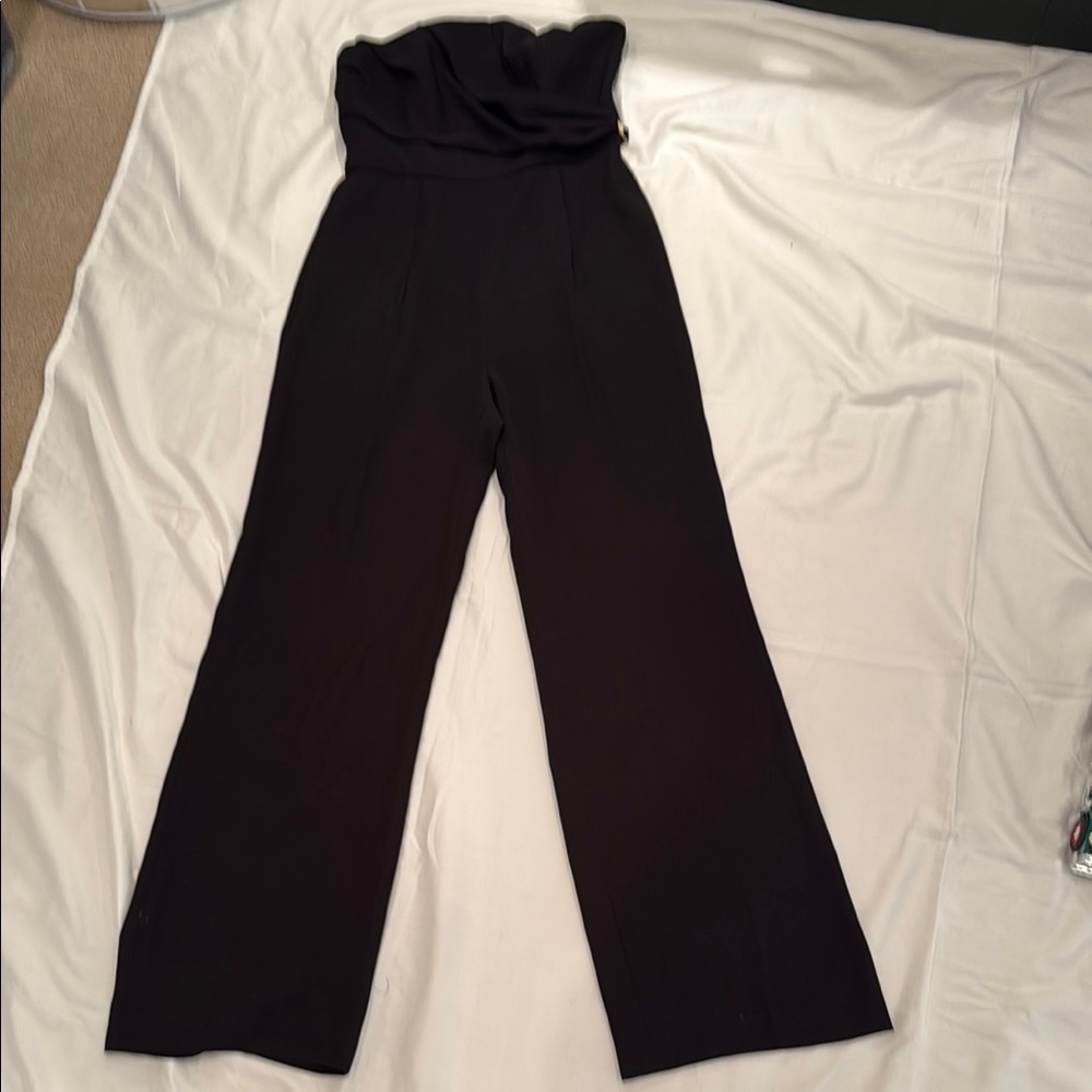 Elegant Black Strapless Jumpsuit